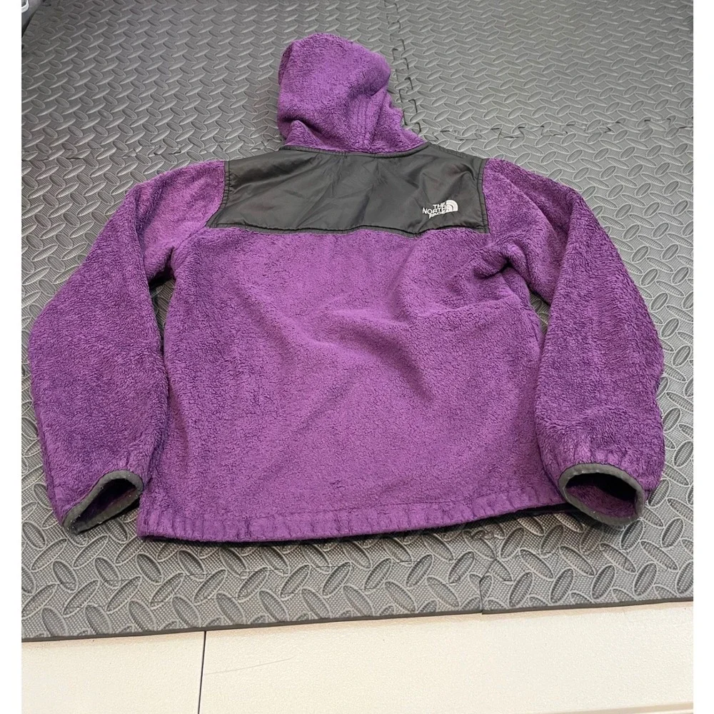 The North Face Denali Fleece Hoodie Girls M 10/12 Purple Full Zip Hooded Jacket